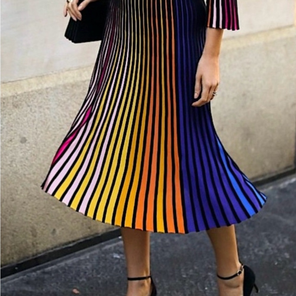 Kenzo Paris- Black/Colorful Knit Skirt